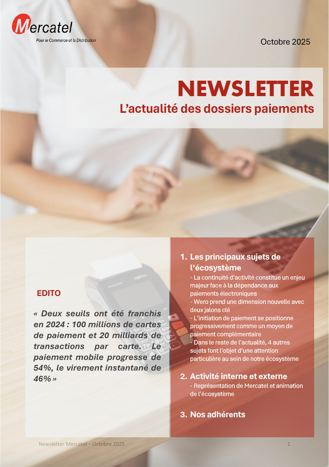 Newsletter du mois d'octobre 2025